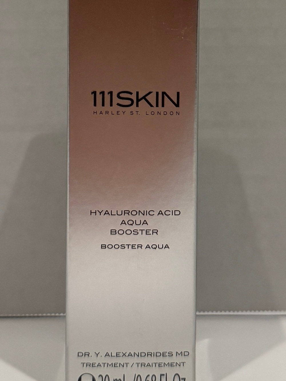 111SKIN Hyaluronic Acid Aqua Booster – Rose Gold and Silver Packaging